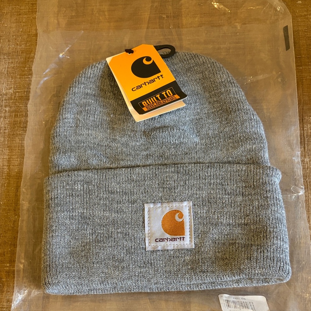 Carhartt Heather Gray Knit Cuffed Beanie NWT